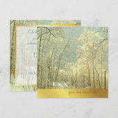 Elégante Wonderland d'hiver, invitations de Noël (Devant / Derrière)