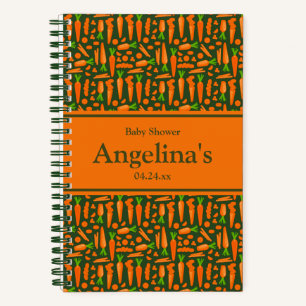 Elegante Wortel Baby shower Geschenklijst Notitieboek