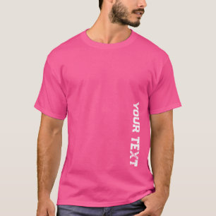 Elegante Wow Roze Heren Template met Stoere Tekst T-shirt