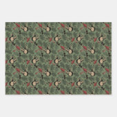 Elegante Xmas Bos Dieren Patchwork Inpakpapier Vel (Voorkant 3)