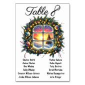 Elegante Xmas Trouwtafel Zitting Grafiek Kaarten (Achterkant)