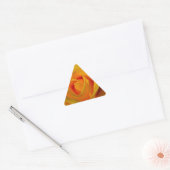 Elegante Yellow Rose foto Driehoek Sticker (Envelop)