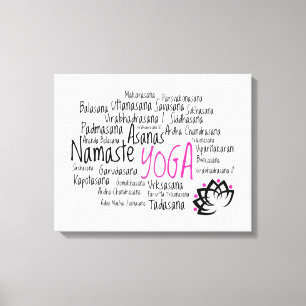Elegante Yoga Decor Canvas Afdruk