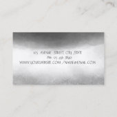 Elegante Yoga Instructeur Lotus Moon Zon Zilver Visitekaartje (Achterkant)