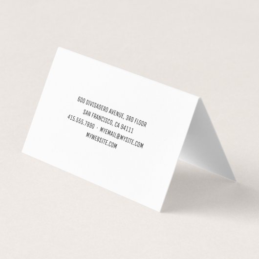 Elegante yoga instructeur | minimale bloei visitekaartjes (Achterkant)