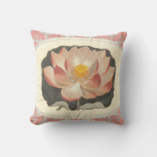 Elegante Yoga Lotus Blossom Peach Damask Kussen