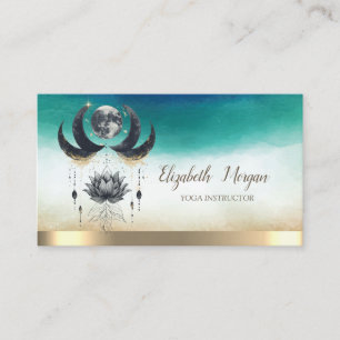 Elegante yogadocent Lotus Moons Visitekaartje