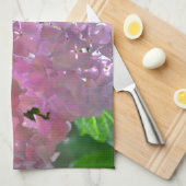 Elegante zacht roze bloemblaadjes roze hortensia's theedoek (Quarter Fold)