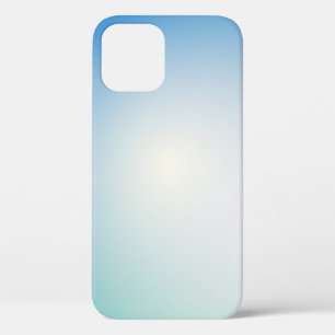 Elegante zachte blauwe en witte ombre iPhone 12 hoesje