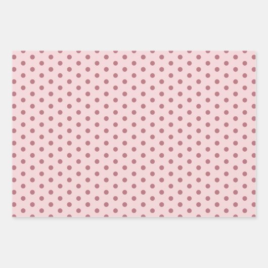Elegante zachte blush polka dot cadeaupapier (Voorkant)