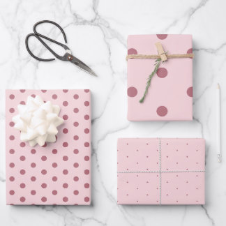Elegante zachte blush polka dot cadeaupapier
