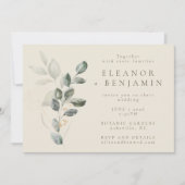 Elegante zachte botanische eucalyptus minimale bru kaart (Voorkant)