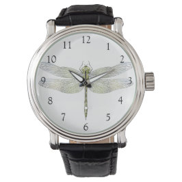 Elegante zachte Dragonfly lijntekening Horloge