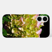 Elegante zachte groene roze bloemhortensia's Case-Mate iPhone case (Achterkant (horizontaal))