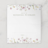 Elegante zachte pastel Wildflower Botanische bruil (Buitenkant ongevouwen)