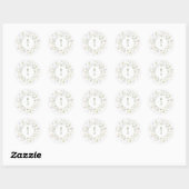 Elegante zachte pastel Wildflower Botanische bruil Ronde Sticker (Vel)