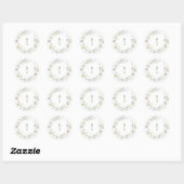 Elegante zachte pastel Wildflower Botanische bruil Ronde Sticker (Vel)
