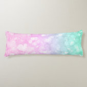 Elegante zachte pin & groene bokeh glitter lichaamskussen (Voorkant)