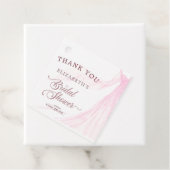 Elegante zachte roze bruidsjurk Bruidsfeest Bedankjes Labels (In situ)