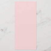 Elegante zachte roze retro bruiloft menu (Achterkant)