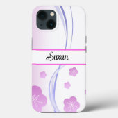 Elegante zachte roze sakura bloemen op maat Case-Mate iPhone case (Achterkant)