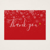Elegante Zakelijke Cadeaubon Script Bedankt Visitekaartje (Voorkant)