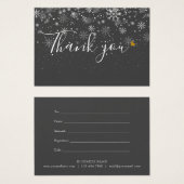 Elegante Zakelijke Cadeaubon Script Bedankt Visitekaartje (Voorkant /achterkant)