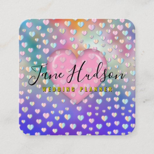 Elegante Zakelijke kaart eenvoudig minimalistisch Vierkante Visitekaartje (Voorkant)