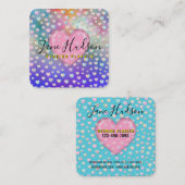 Elegante Zakelijke kaart eenvoudig minimalistisch Vierkante Visitekaartje (Voorkant / Achterkant)