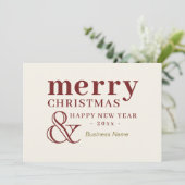 Elegante zakelijke kerstkaart (Staand voorkant)
