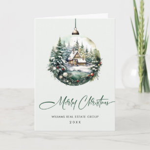 Elegante zakelijke kerstversiering groet feestdagen kaart