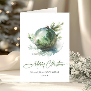 Elegante zakelijke kerstversiering groet feestdagen kaart