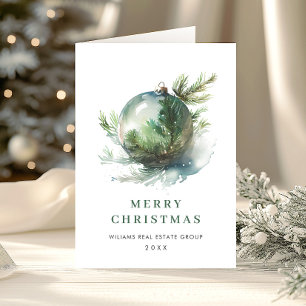 Elegante zakelijke kerstversiering groet feestdagen kaart