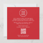 Elegante zakelijke logo QR-code kerstversiering Feestdagenkaart (Achterkant)