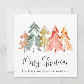 Elegante Zakelijke Logo QR Code Vrolijk Kerstfeest Feestdagenkaart (Voorkant)