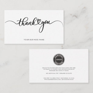 Elegante Zakelijke Logo Script Bedankt Notitiekaartje