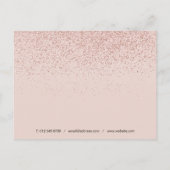 Elegante Zakelijke Script Bedankt Roze Goud Briefkaart (Achterkant)