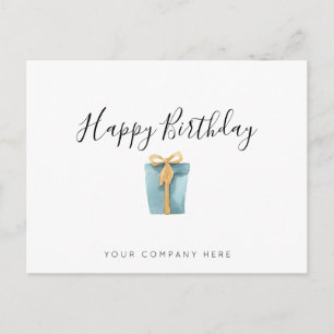 Elegante Zakelijke Waterverf Cadeau Verjaardag Briefkaart