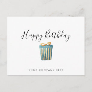 Elegante Zakelijke Waterverf Cadeau Verjaardag Briefkaart