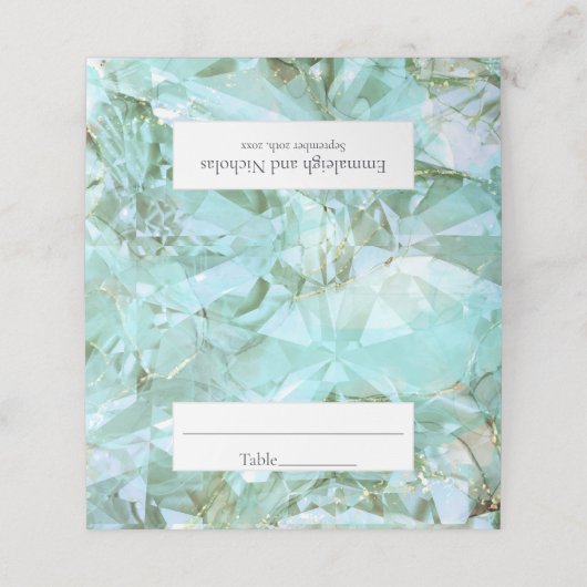 Elegante Zee Glass Crystal Edelsteen bruiloft (Buitenkant ongevouwen)