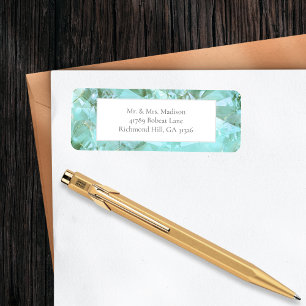 Elegante Zee Glass Edelsteen Retour Adres Labels
