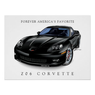 ELEGANTE ZEE-O ZES AUTO ILLUSTRATIE PERFECT POSTER