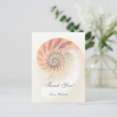 Elegante Zee Schelp Bedankkaart Briefkaart (Staand voorkant)