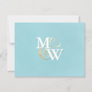 Elegante Zeeen Monogram bruiloft RSVP Kaartje