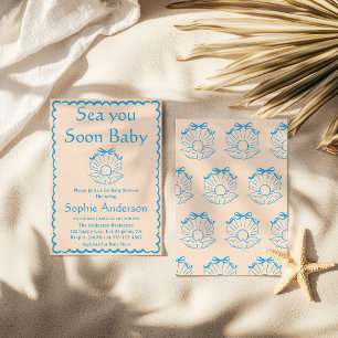 Elegante Zeeschelp Zee Zien We Je Sneller Babyfees Kaart