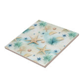 Elegante zeester - kustdecoratie, oceaan geïnspire tegeltje (Zijkant)