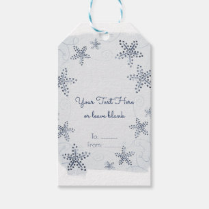 Elegante Zeester & Lovertjes Blauwe Strand Feest F Cadeaulabel