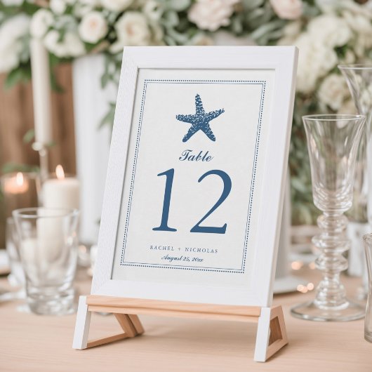 Elegante Zeester | Tafelnummer