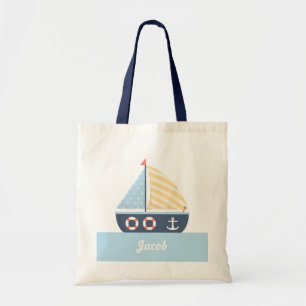 Elegante zeilboot Nautisch thema voor jongens Tote Bag