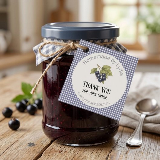 Elegante zelfgemaakte pot bedankjes labels